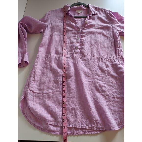 J Jill Love Linen Top Roll Tab Popover Lilac Purple Pink Spring Summer Size XS - Picture 11 of 11